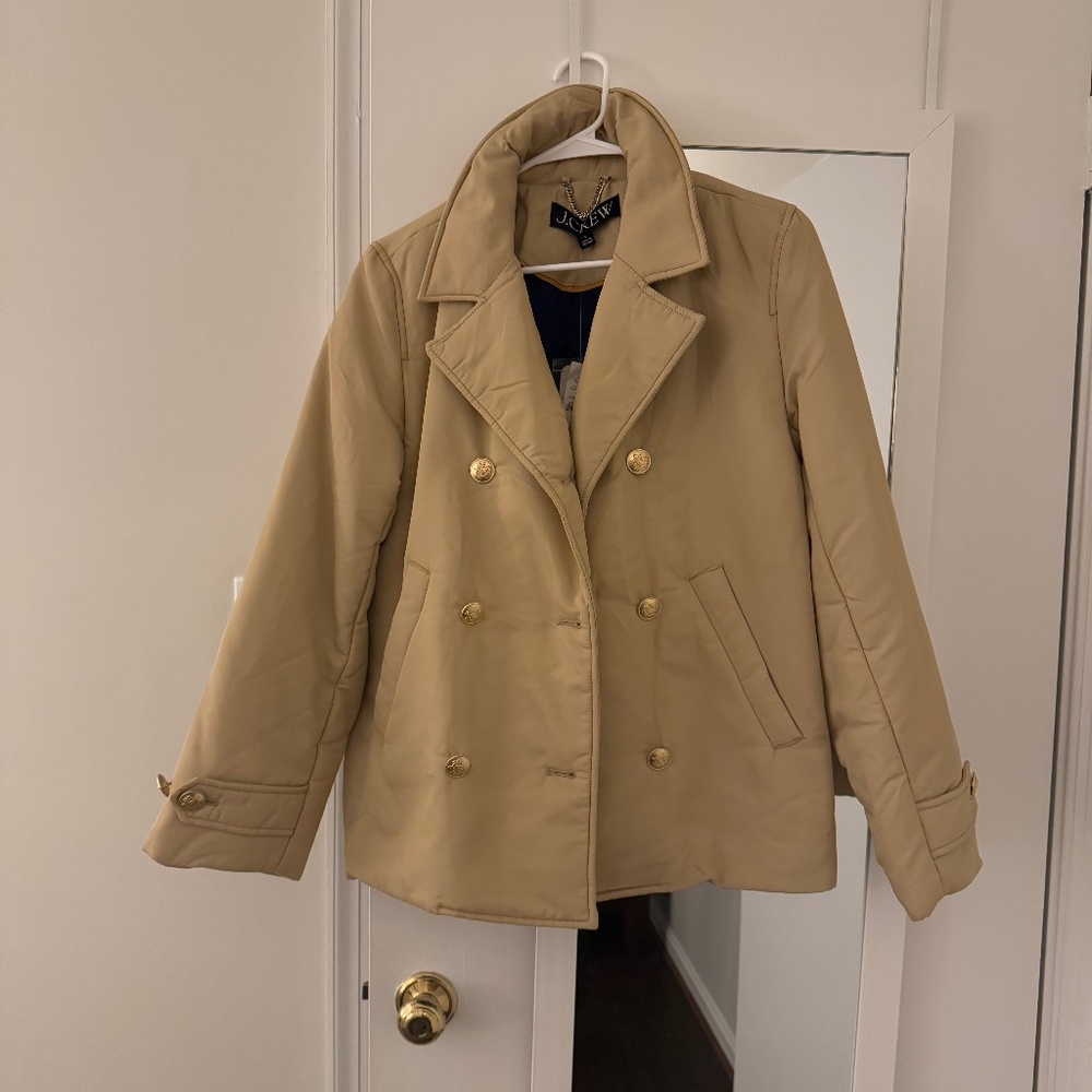 NWT J. Crew Puffer Pea Coat Size Small